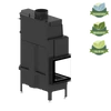 Kép 3/3 - HITZE ALBERO 90X41 HAJLÍTOTT BAL OLDALÜVEGES VÍZTERES KANDALLÓBETÉT