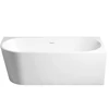 Kép 2/6 - NIWELL AVIORA-R fényes fehér falhoz illeszthető szabadonálló kád jobbos 170x78