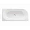 Kép 1/6 - NIWELL AVIORA-R fényes fehér falhoz illeszthető szabadonálló kád jobbos 170x78