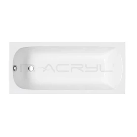 M-ACRYL Mira fehér színű egyenes akril kád 140x70 kádlábbal és peremrögzítővel
