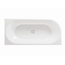 NIWELL AVIORA-R fényes fehér falhoz illeszthető szabadonálló kád jobbos 150x75