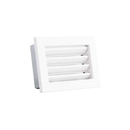 RÖGZÍTETT ZSALUS SZELLŐZŐRÁCS FEHÉR 190X170 MM