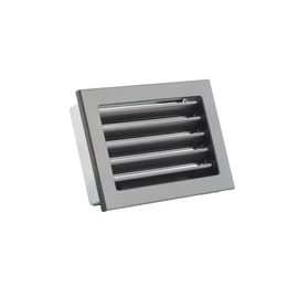 RÖGZÍTETT ZSALUS SZELLŐZŐRÁCS FEKETE 200X145 MM