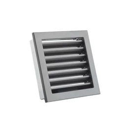 RÖGZÍTETT ZSALUS SZELLŐZŐRÁCS FEKETE 220X220 MM