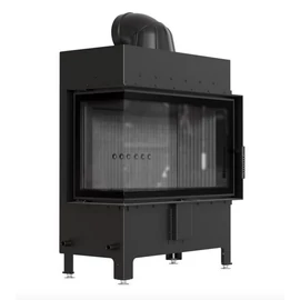 KRATKI LUCY 14 NEW balos oldalüveges lemez kandallóbetét fekete belső burkolattal