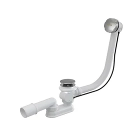 RAVAK Kád le- és túlfolyószett 800 mm hosszúságban bowdenes kerek és fényes króm fedéllel