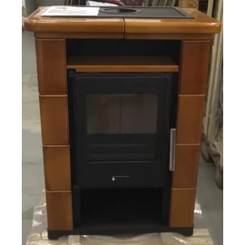 WAMSLER Montafon Primo Ceramica kandalló sötétbarna színű kerámia burkolattal 