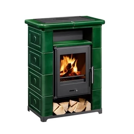 WAMSLER Montafon Primo Ceramica kandalló zöld színű kerámia burkolattal 