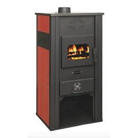 WARNEX Termo Etaz csempés vízteres kandalló piros színű külső burkolattal