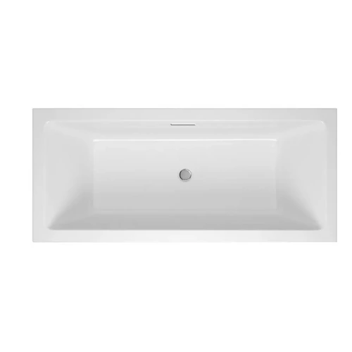M-ACRYL Sabina PRO fehér színű egyenes akril kád vízszintes túlfolyóval 160x75 kádlábbal és peremrögzítővel