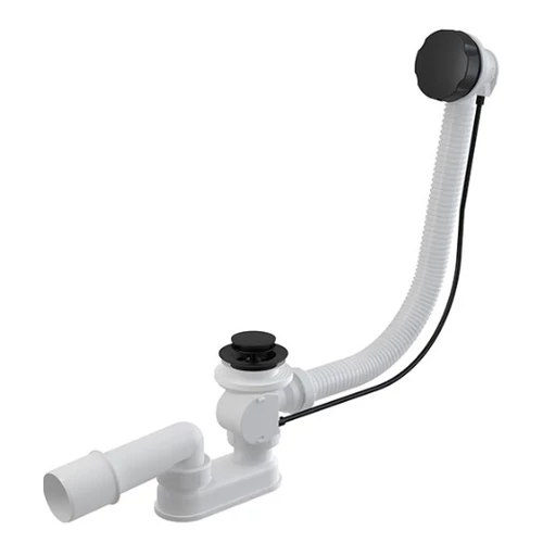 NIWELL NORMAL black kád lefolyó és túlfolyó-fém (57)