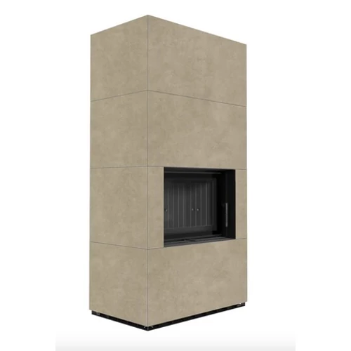 KRATKI FLOKI BOX 8 kW FOKOS RENA KANDALLÓ KŐ KÜLSŐ, FEKETE BELSŐ BURKOLATTAL