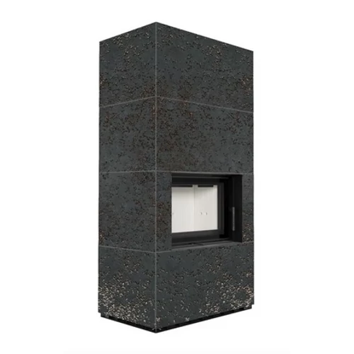 KRATKI FLOKI BOX 8 kW OXIDE NERO KANDALLÓ KŐ KÜLSŐ, VILÁGOS BELSŐ BURKOLATTAL