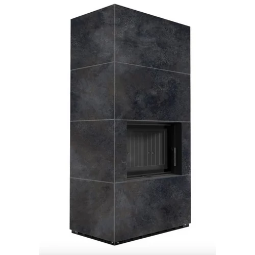 KRATKI FLOKI BOX 8 kW OSSIDO NERO KANDALLÓ KŐ KÜLSŐ, FEKETE BELSŐ BURKOLATTAL