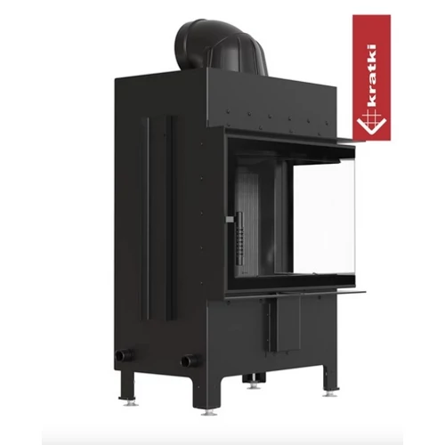 KRATKI LUCY 12 NEW JOBBOS Oldalüveges kandallóbetét fekete belső burkolattal