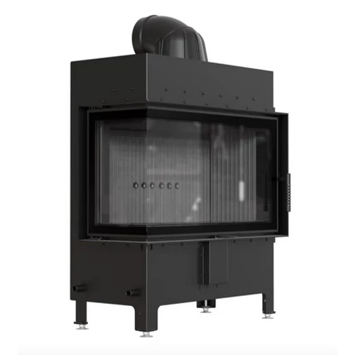 KRATKI LUCY 14 NEW balos oldalüveges lemez kandallóbetét fekete belső burkolattal