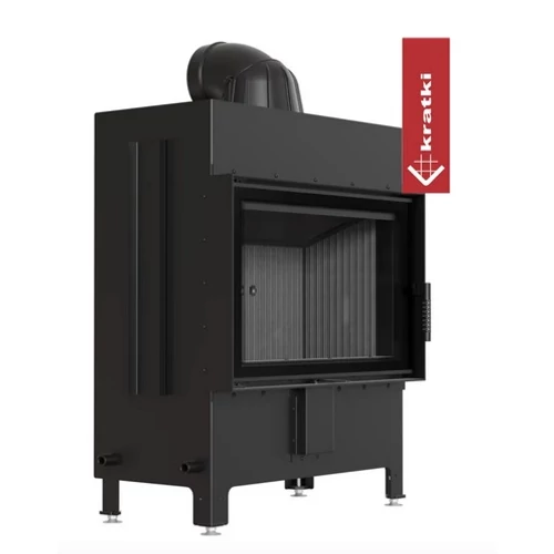 KRATKI LUCY 14 NEW Síküveges kandallóbetét fekete belső burkolattal