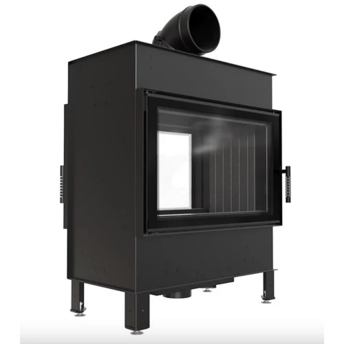 KRATKI LUCY 14 SZEMKÖZTI ÜVEGES Kandallóbetét fekete belső burkolattal