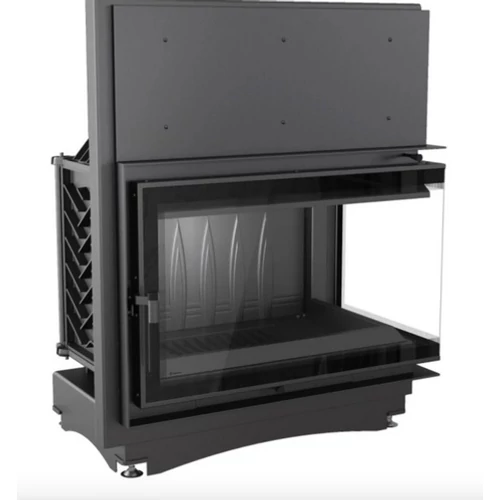 KRATKI OLIWIA DECO JOBBOS EGYBENYÍLÓ Oldalüveges kandallóbetét fekete belső burkolattal