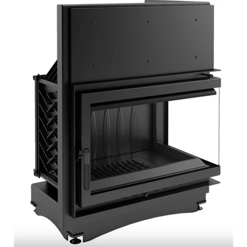 KRATKI OLIWIA JOBBOS EGYBENYÍLÓ Oldalüveges kandallóbetét fekete belső burkolattal