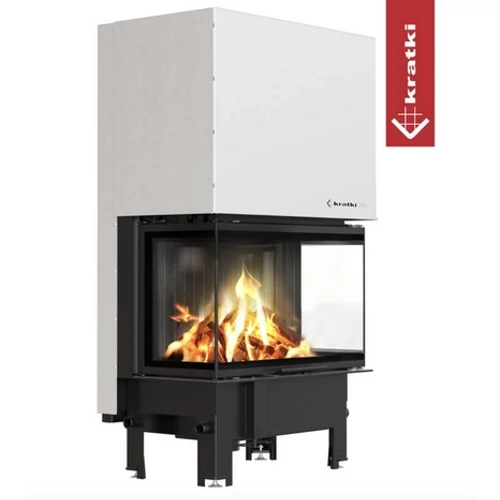 KRATKI REGNOR 8 kW HÁROM OLDALAS Kandallóbetét fekete belső burkolattal