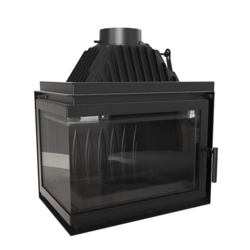 KRATKI SIMPLE Z BALOS EGYBENYÍLÓ Oldalüveges kandallóbetét fekete belső burkolattal