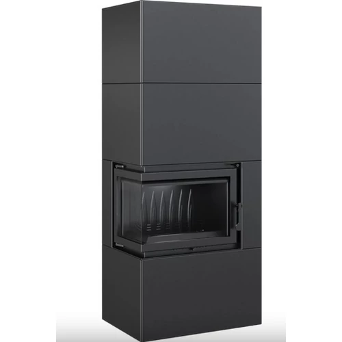 KRATKI SIMPLE BOX Bal oldalüveges kandallóbetét fekete színű külső burkolattal SIMPLE betéttel 