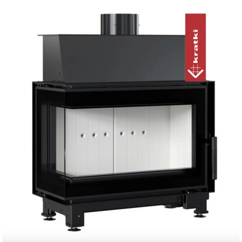 KRATKI SIMPLE LEMEZ BALOS EGYBENYÍLÓ Oldalüveges kandallóbetét világos belső burkolattal