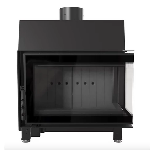 KRATKI SIMPLE LEMEZ JOBBOS EGYBENYÍLÓ Oldalüveges kandallóbetét fekete belső burkolattal