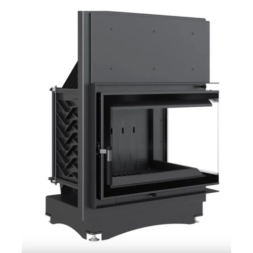 KRATKI ZUZIA ECO JOBBOS DECO Kandallóbetét 150 mm füstcsősonk átmérővel fekete belső burkolattal