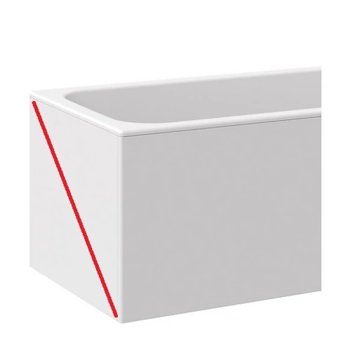 RAVAK Oldallap MDF 80 cm fehér balos