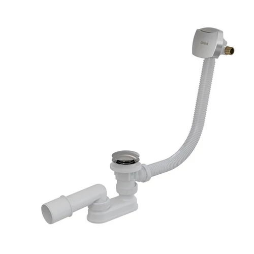 RAVAK Kád le- és túlfolyószett, kádfeltöltés a túlfolyónál 570 mm hosszúságban (570 C-C H/K) krómozott fedéllel