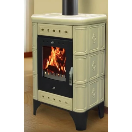 WARNEX Bergen kerámia csempés kandalló csontszínű külső burkolattal