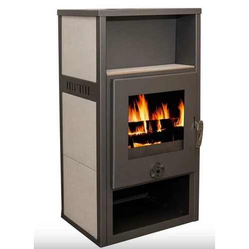 WARNEX Monaco csempés kandalló bézs színű külső burkolattal