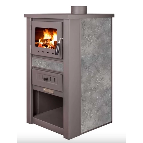 WARNEX Nova kandalló 7,5 KW csempés szürke színű külső burkolattal