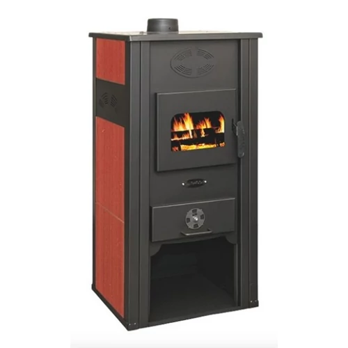 WARNEX Termo Etaz csempés vízteres kandalló piros színű külső burkolattal